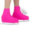 CRS Cross Skating Boot Covers Lycra Ice Skate Covers. Performance Ready Protection for Figure Skates, Ice Skating, Roller Skates. (Power Pink, Youth) view 1