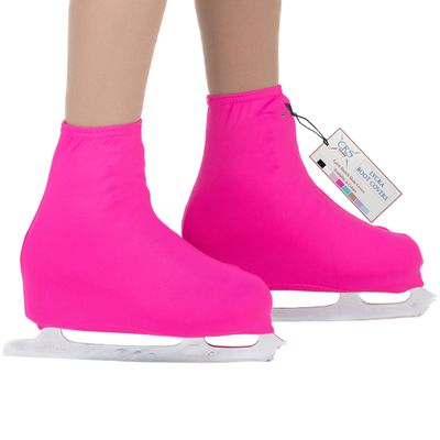CRS Cross Skating Boot Covers Lycra Ice Skate Covers. Performance Ready Protection for Figure Skates, Ice Skating, Roller Skates. (Power Pink, Adult)