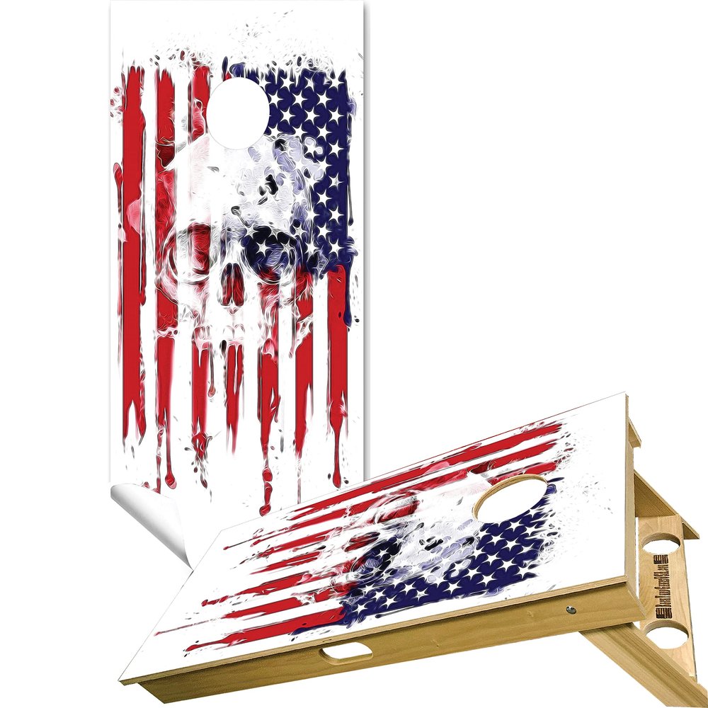 Beerpongtoss American Cornhole Board Wraps , 10+ Designs Cornhole Decals and Wraps for Boards (Set of 2), Cornhole Skins for Boards