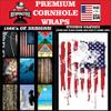 Beerpongtoss American Cornhole Board Wraps , 10+ Designs Cornhole Decals and Wraps for Boards (Set of 2), Cornhole Skins for Boards view 3
