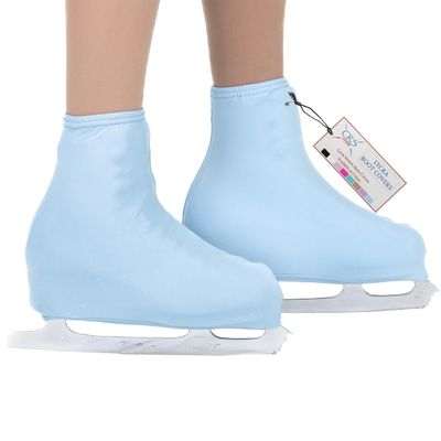 CRS Cross Skating Boot Covers Lycra Ice Skate Covers. Performance Ready Protection for Figure Skates, Ice Skating, Roller Skates. (Bracket Blue, Youth)