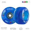 Light Up Roller Skate Wheels | Set of 2 Wheels | Bright LEDs that light up and are powered by movement - Blue (Size: 62mm) view 2