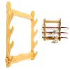 TFCFL 4 Tier Wall Mount Bamboo Sword Stand, Medieval Sword Wall Mount Samurai Sword Display Stand Katana Sword Holder Gladiator Sword Wall Display Crusader Sword Stand Knife Stand, 13.8x20.08 Inch view 1