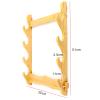 TFCFL 4 Tier Wall Mount Bamboo Sword Stand, Medieval Sword Wall Mount Samurai Sword Display Stand Katana Sword Holder Gladiator Sword Wall Display Crusader Sword Stand Knife Stand, 13.8x20.08 Inch view 2