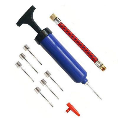 10pcs/Set Flexible Hose Volleyball Football Basketball with Needle Hand Air Pump 8inch Durable Balloon Ball Inflator Portable