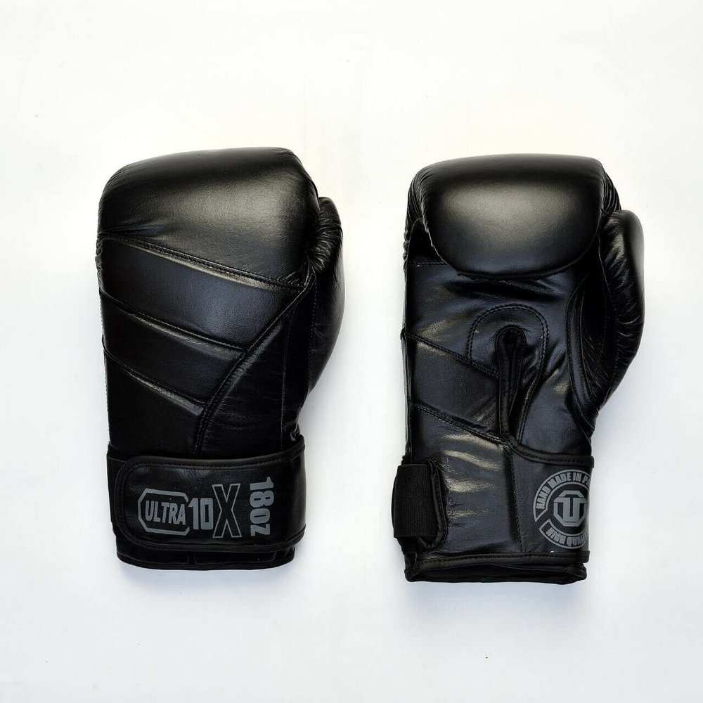 180oz Pro-Style Boxing Gloves, Professional Boxing Gloves, Black Gloves, Kickboxing Gloves for Men and Women
