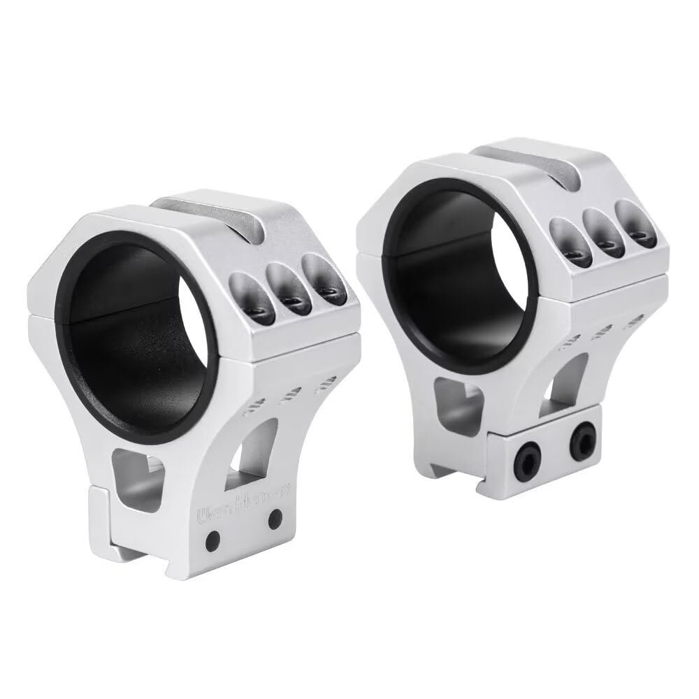 WestHunter Optics Precision 11 mm Dovetail Scope Rings, 1 Inch 30 mm 34 mm Tactical Scope Mount | Silver