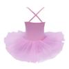 winying Kids Girls Sparkly Sequins Spaghetti Straps Criss Cross Back Ballet Dance Leotard Ballerina Dress Pink 10-12 Years view 2