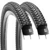 2 Pack 26x1.95 Inch Bike Tire Folding Bead Replacement Tire Double Packing for Mountain Bicycle Tire (26X1.95) view 1
