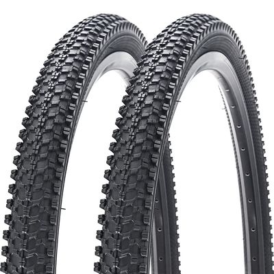 2 Pack 24x1.95 Inch Bike Tire Folding Bead Replacement Tire Double Packing for Mountain Bicycle Tire (24X1.95)