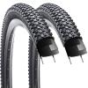 2 Pack 24x1.95 Inch Bike Tire Folding Bead Replacement Tire Double Packing for Mountain Bicycle Tire (24X1.95) view 3