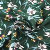 Allegra K Floral Satin Dresses for Women's Spring Fall Long Sleeve Belted Button Down Dress Medium Dark Green view 4
