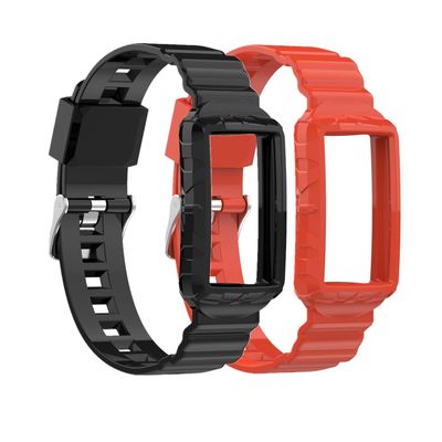 Huwokxix Watch Strap compatible with Fitbit Charge 5/Charge 4,Silicone Wristbands Bracelet for Charge 3 Activity Tracker Women Men