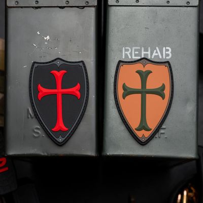 Knights Templar Cross Shield Morale Patch - PVC Rubber Morale Patch, Hook Backed Morale Patch, Knights Templar Shield by NEO Tactical Gear (Earth)