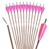 SHARROW 31 Inch Archery Carbon Arrows Hunting Practice Target Arrows with Removable Tip Natural Feather for Compound Recurve Long Bows Spine 340 400 500 600 Pack of 6/12 (Spine 400, 12) view 1