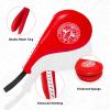 JANNO 2 Pack Taekwondo Kick Pads, Double Strike Boxing Pads, Striking Karate Martial Arts Training Target Pad, Karate Kicking Target for Kids Youth Adult view 3