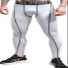 Yuerlian Men's Compression Pants Baselayer Cool Dry Sports Tights Leggings Running Tights 1 Pack White view 2