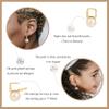 Boho Pearls Drop Gold Hoop Lever Back Earrings for Women 18k Gold Plated Handpicked White Simulated Pearl Earrings for Wedding Jewelry Gift view 4