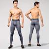 Yuerlian Men's Compression Pants Baselayer Cool Dry Sports Tights Leggings Running Tights 1 Pack Flower Gray view 4