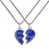 2Pcs/Set Temperature Sensing Color Changing Best Friens Friendship Necklace Stainless Steel Chain Broken Heart Pendant BFF Mood Jewelry Birthday Party Gifts-best view 4