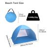 NC 2-3 Person Beach Tent Pop Up Sun Shelter Tent Big Automatic Sun Umbrella 2-3 Person Fishing Beach Shelter Blue view 2