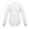 Yihuimin Boys Girls Long Sleeve Button Down Leotard Latin Dance Shirts Salsa Tango Athletic Top White 10 Years view 2