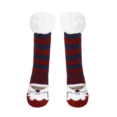 YiZYiF Socks for Christmas Women Slipper Socks Warm Cozy Fuzzy with Fleece-lined Type H One Size