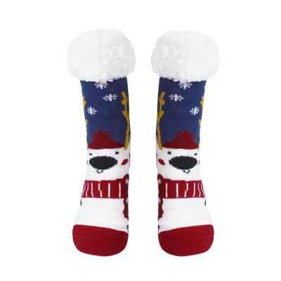 YiZYiF Socks for Christmas Women Slipper Socks Warm Cozy Fuzzy with Fleece-lined Type N One Size