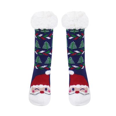 YiZYiF Socks for Christmas Women Slipper Socks Warm Cozy Fuzzy with Fleece-lined Type R One Size