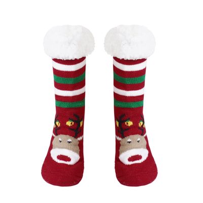 YiZYiF Socks for Christmas Women Slipper Socks Warm Cozy Fuzzy with Fleece-lined Type F One Size