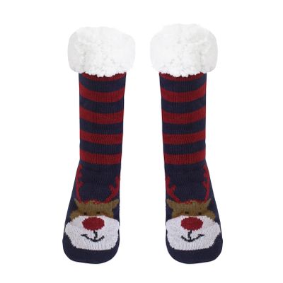 YiZYiF Socks for Christmas Women Slipper Socks Warm Cozy Fuzzy with Fleece-lined Type L One Size