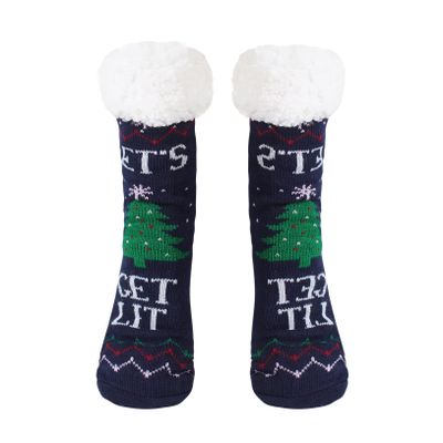 Hularka Womens Fuzzy Fluffy Cozy Warm Super Soft Slipper Socks Home Socks For Christmas Type E One Size