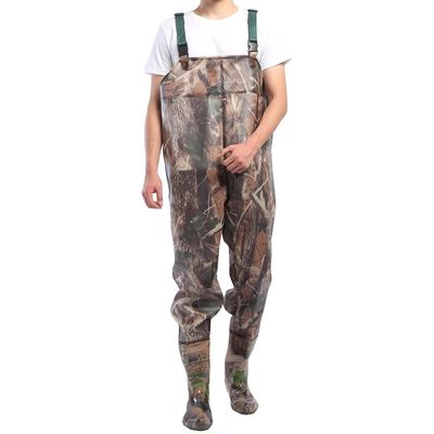 Chest Waders Camo PVC Hunting & Fishing Waders for Men Women with Boots, Waterproof Wear-resistant Seam Sealed Bootfoot (Color : Camo, Size : US6-6.5/EU38/UK5-5.5)