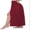 Honeystore Women's Casual Palazzo Pants Elastic High Waist Front Split Yoga Pant GKJF-017-Burgundy XL view 2