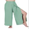 Honeystore Women's Casual Palazzo Pants Elastic High Waist Front Split Yoga Pant GKJF-052-Mint S view 2