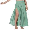 Honeystore Women's Casual Palazzo Pants Elastic High Waist Front Split Yoga Pant GKJF-052-Mint S view 3
