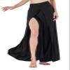 Honeystore Women's Casual Palazzo Pants Elastic High Waist Front Split Yoga Pant GKJF-003-Black M view 1