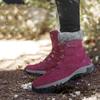 Bcshiye Womens Hiking Boots Winter Mid Calf Snow Boots Warm Ankle Booties Outdoor Hiking Climbing Shoes with Fur Lined view 3