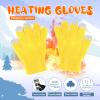 niuwa Kids Knit Gloves Full Fingers Gloves Winter Soft Warm Cold Weather Gloves for Boys Girls Outdoors Snowboard (Yellow, Free Size) view 2