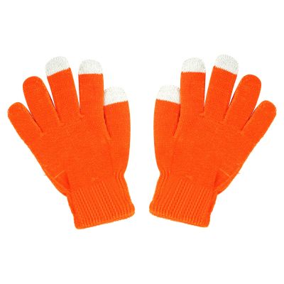 niuwa Kids Knit Gloves Full Fingers Gloves Winter Soft Warm Cold Weather Gloves for Boys Girls Outdoors Snowboard (Orange, Free Size)