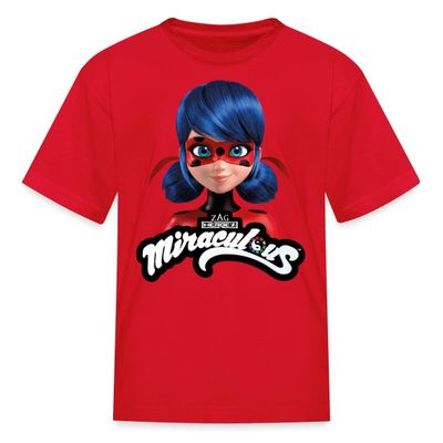 Spreadshirt Miraculous Merchandise Ladybug with Logo Kid's T-Shirt Red