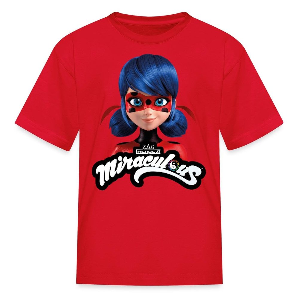 Spreadshirt Miraculous Merchandise Ladybug with Logo Kid's T-Shirt Red