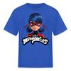 Spreadshirt Miraculous Merchandise Ladybug with Logo Kid's T-Shirt, XL, Royal Blue view 1