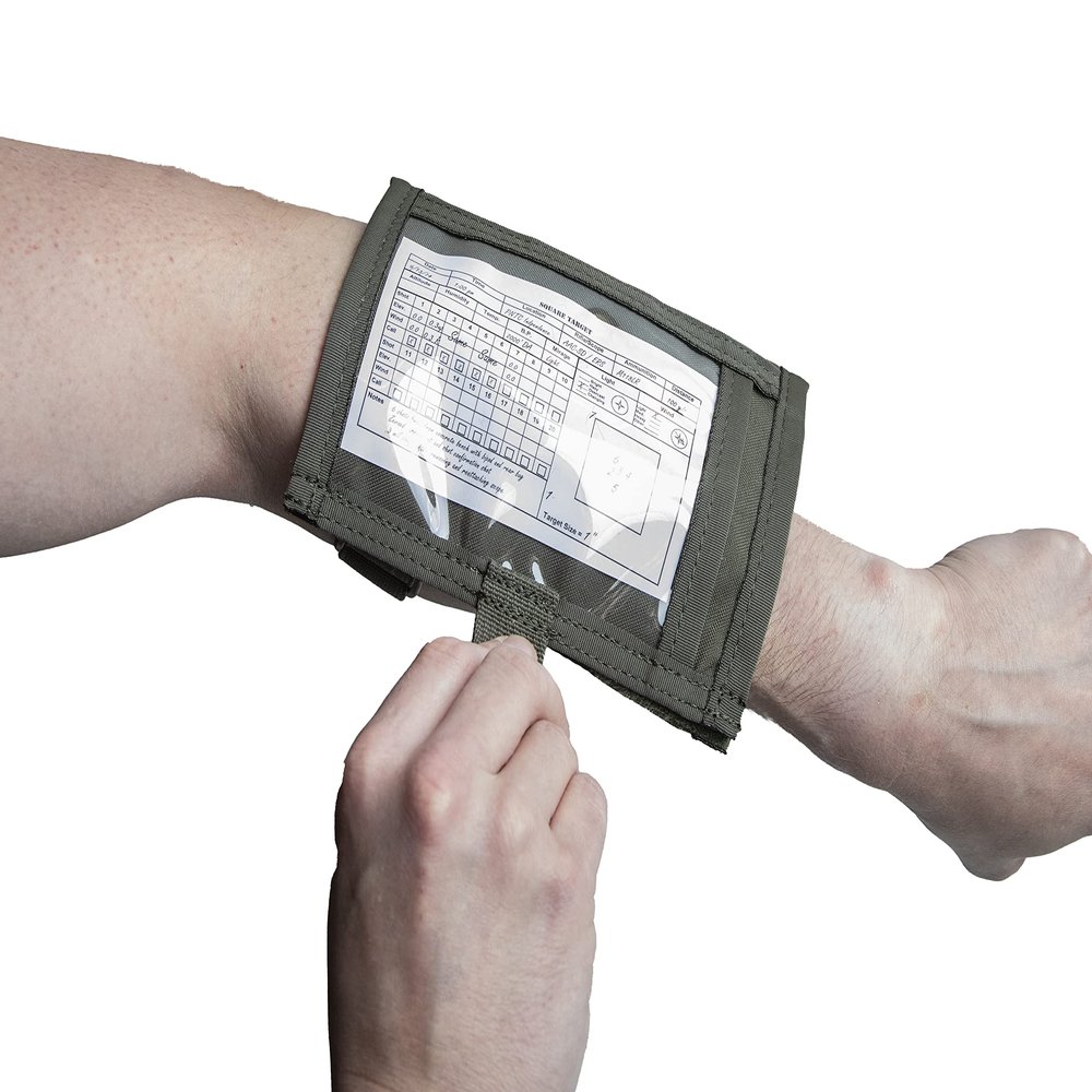 Raine Tactical Gear Shooters Armband Sleeve - QB Sleeve - Wrist Sleeve - Shooting Range Accessories - Wrist Map Holder - Military Arm Pouch (Ranger Green)
