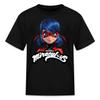 Spreadshirt Miraculous Merchandise Ladybug with Logo Kid's T-Shirt, L, Black view 1