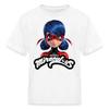 Spreadshirt Miraculous Merchandise Ladybug with Logo Kid's T-Shirt, XL, White view 1