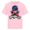 Spreadshirt Miraculous Merchandise Ladybug with Logo Kid's T-Shirt Pink view 1