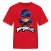Spreadshirt Miraculous Merchandise Ladybug with Logo Kid's T-Shirt, L, red view 1
