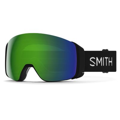SMITH 4D MAG Goggles with ChromaPop Lens Performance Snowsports Goggles with Easy Lens Change Technology for Skiing & Snowboarding for Men & Women Black + Sun Green Mirror
