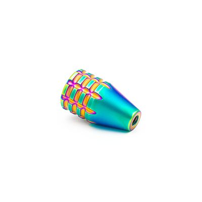 Rowe Tactical Bolt Knob M6X1 Stainless Steel - Cross Hatch Rainbow Pearl PVD Coated - for Bergara, CZ457 and All Bolt Handles Thrd in M6X1